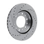 R1 76-89 Toyota Land Cruiser Front Right Drilled & Slotted Silver Brake Rotor