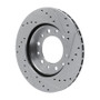 R1 76-89 Toyota Land Cruiser Front Left Drilled & Slotted Silver Brake Rotor