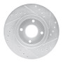R1 98-04 Ford CONTOUR Front Left Drilled & Slotted Silver Brake Rotor