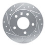 R1 20-25 Buick Encore GX Rear Left Drilled & Slotted Silver Brake Rotor