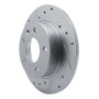 R1 20-25 Buick Encore GX Rear Left Drilled & Slotted Silver Brake Rotor