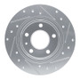 R1 20-25 Buick Encore GX Rear Left Drilled & Slotted Silver Brake Rotor