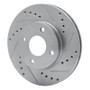 R1 95-04 Ford CONTOUR Front Right Drilled & Slotted Silver Brake Rotor