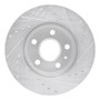R1 11-16 Buick LaCrosse Front Left Drilled & Slotted Silver Brake Rotor