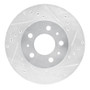 R1 95-97 Ford Crown Victoria Front Right Drilled & Slotted Silver Brake Rotor