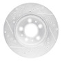 R1 95-97 Ford Crown Victoria Front Right Drilled & Slotted Silver Brake Rotor