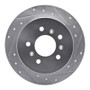 R1 06-10 Buick LaCrosse Rear Right Drilled & Slotted Silver Brake Rotor