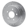 R1 06-10 Buick ALLURE Rear Left Drilled & Slotted Silver Brake Rotor