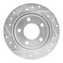 R1 88-94 Buick Regal Rear Right Drilled & Slotted Silver Brake Rotor