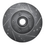 R1 90-91 Ford LTD Crown Victoria Front Left Drilled & Slotted Silver Brake Rotor