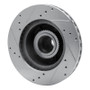 R1 90-91 Ford LTD Crown Victoria Front Left Drilled & Slotted Silver Brake Rotor