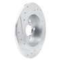 R1 19-25 Toyota Corolla (Mexico) Rear Right Drilled & Slotted Silver Brake Rotor