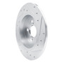 R1 19-25 Toyota Corolla (US/Canada) Rear Left Drilled & Slotted Silver Brake Rotor