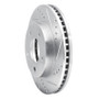 R1 83-96 Buick Reatta Front Right Drilled & Slotted Silver Brake Rotor