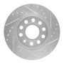 R1 05-15 Volkswagen Jetta Sedan Front Right Drilled & Slotted Silver Brake Rotor