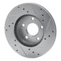 R1 80-89 Buick SKYLARK Front Left Drilled & Slotted Silver Brake Rotor