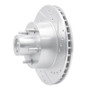 R1 79-91 Ford LTD Crown Victoria Front Right Drilled & Slotted Silver Brake Rotor