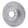 R1 05-15 Volkswagen Jetta Sedan Front Left Drilled & Slotted Silver Brake Rotor