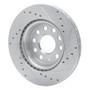 R1 05-15 Volkswagen Jetta Sedan Front Left Drilled & Slotted Silver Brake Rotor
