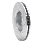 R1 18-22 Toyota C-HR Front Left Drilled & Slotted Silver Brake Rotor