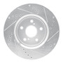 R1 18-22 Toyota C-HR Front Left Drilled & Slotted Silver Brake Rotor