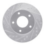 R1 77-80 Buick LeSabre Rear Left Drilled & Slotted Silver Brake Rotor