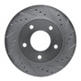 R1 75-79 Ford LTD Right Rear Drilled & Slotted Silver Brake Rotor