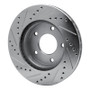 R1 75-79 Ford LTD Right Rear Drilled & Slotted Silver Brake Rotor