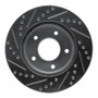 R1 75-79 Ford LTD Right Rear Drilled & Slotted Silver Brake Rotor