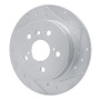 R1 18-24 Toyota Camry Rear Right Drilled & Slotted Silver Brake Rotor