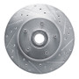 R1 74-79 Ford Custom 500 Front Right Drilled & Slotted Silver Brake Rotor