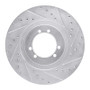 R1 96-06 Hummer H1 Front Right Rear Right Drilled & Slotted Silver Brake Rotor