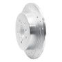 R1 18-24 Toyota Camry Rear Left Drilled & Slotted Silver Brake Rotor