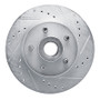 R1 72-73 Ford Gran Torino Front Right Drilled & Slotted Silver Brake Rotor