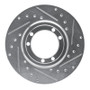 R1 92-04 Hummer H1 Rear Right Front Right Drilled & Slotted Silver Brake Rotor