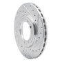 R1 92-04 Hummer H1 Rear Right Front Right Drilled & Slotted Silver Brake Rotor