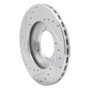 R1 92-04 Hummer H1 Rear Right Front Right Drilled & Slotted Silver Brake Rotor