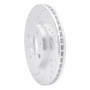 R1 87-94 Mazda 323 Rear Left Drilled & Slotted Silver Brake Rotor