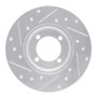 R1 74-87 Dodge COLT Front Right Drilled & Slotted Silver Brake Rotor