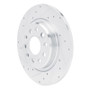 R1 22-25 Jeep Grand Cherokee Rear Left Drilled & Slotted Silver Brake Rotor