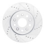 R1 22-25 Jeep Grand Cherokee Front Right Drilled & Slotted Silver Brake Rotor