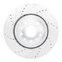 R1 22-25 Jeep Grand Cherokee Front Right Drilled & Slotted Silver Brake Rotor