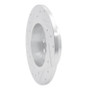 R1 05-13 Audi A3 Rear Right Drilled & Slotted Silver Brake Rotor