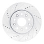 R1 22-25 Jeep Grand Cherokee Front Left Drilled & Slotted Silver Brake Rotor