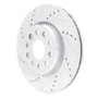 R1 22-25 Jeep Grand Cherokee Front Left Drilled & Slotted Silver Brake Rotor