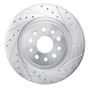 R1 21-25 Dodge Charger Daytona Rear Right Drilled & Slotted Silver Brake Rotor
