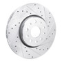 R1 21-25 Dodge Charger Daytona Front Right Drilled & Slotted Silver Brake Rotor