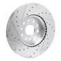 R1 21-25 Dodge Charger Daytona Front Right Drilled & Slotted Silver Brake Rotor