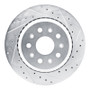 R1 20-25 Jeep Gladiator Rear Right Drilled & Slotted Silver Brake Rotor