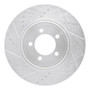 R1 03-05 Lincoln AVIATOR Front Left Drilled & Slotted Silver Brake Rotor